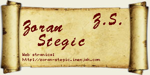 Zoran Stegić vizit kartica